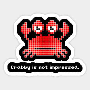 Crabby is not impressed. Sticker